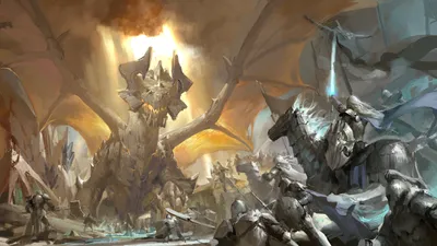 Definition Depicting Dramatic Fantasy Wallpaper 4K 1920x1080 A, High-definition, Desktop, Wallpaper, Depicting, Dramatic, Fantasy, Battle, Scene, Featuring, Knights, Warriors, White, Brown, Ultrawide, Full HD