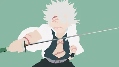 Minimalist Sanemi Shinazugawa Minimal Wallpaper 4K 3840x2160 Minimalist, 4k, Ultra, Hd, Pc, Desktop, Wallpaper, Of, Sanemi, Shinazugawa, Demon, Slayer, Gray, Ultrawide