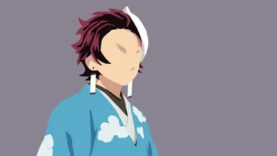 Vibrant Minimalist Wallpaper Minimal Wallpaper 4K 1920x1080 Minimalist, Tanjiro, Kamado, Anime, Demon, Slayer, Kimetsu, No, Yaiba, Desktop, Gray, Ultrawide, Full HD