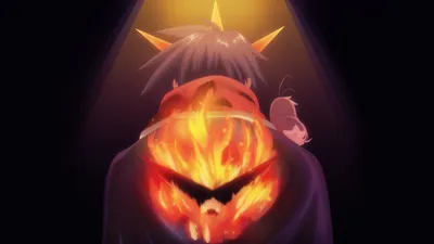 Moody Anime Wallpaper Abstract Wallpaper 4K 1920x1080 Hd, Anime, Desktop, Wallpaper, Featuring, A, Dramatic, Back, View, Tengen, Toppa, Gurren, Orange, Purple, Gray, Ultrawide, Full HD