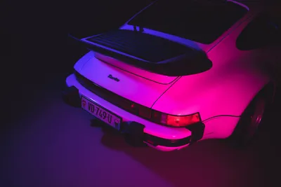Three Quarter Car Bathed Cars Wallpaper 4K 6240x4160 Rear, Three-quarter, View, Of, A, Porsche, 911, Car, Bathed, Magenta, Purple, Light, Yellow, Pink, Landscape, 4k