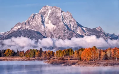 Majestic Mountain Rising Autumn Nature Wallpaper 4K 1920x1200 Hd, Desktop, Wallpaper, Showcasing, A, Majestic, Mountain, Rising, Above, Autumn, Trees, Layer, Pink, Gray, Ultrawide, Full HD