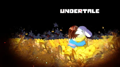Calm Heartwarming Wallpaper Nature Wallpaper 4K 1920x1080 A, Heartwarming, Scene, From, Undertale, Featuring, Frisk, And, Asriel, Embracing, Amidst, Sea, Black, White, Brown, Ultrawide, Full HD