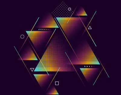 Abstract Overlapping Triangles Abstract Wallpaper 4K 6901x5392 Abstract, Hd, Wallpaper:, Featuring, Overlapping, Triangles, In, A, Purple, Gradient, Geometric, Patterns, Brown, Square, 4k