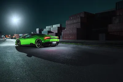 Calm Green Wallpaper Cars Wallpaper 4K 4096x2731 A, Striking, Green, Lamborghini, Huracan, Supercar, Parked, On, Dimly, Lit, Street, Surrounded, Gray, Landscape, 4k