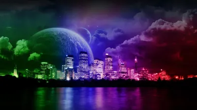 Vibrant City Wallpaper World Wallpaper 4K 1920x1080 City, Photography, Manipulation, Hd, Desktop, Wallpaper, Background, Brown, Ultrawide, Full HD