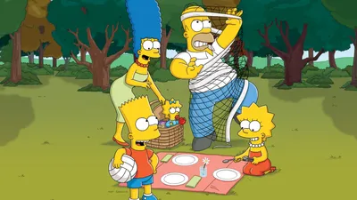 Simpsons Family Marge Maggie Abstract Wallpaper 4K 1920x1080 The, Simpsons, Family—marge, Maggie, Lisa, Homer, And, Bart—enjoys, Family, Marge, Bart, Enjoys, Pink, White, Orange, Ultrawide, Full HD