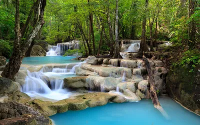 Serene Serene Wallpaper Nature Wallpaper 4K 2880x1800 Hd, Pc, Desktop, Wallpaper, Featuring, A, Serene, Waterfall, Cascading, Through, Lush, Green, Gray, Pink, Yellow, Ultrawide, QHD