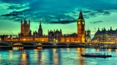 Hdr London Big Ben Bridge World Wallpaper 4K 1920x1080 Hdr, Image, Of, London's, Big, Ben, And, Bridge, London, 039, Illuminated, Dusk, Brown, Pink, Red, Ultrawide, Full HD
