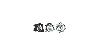 Moody Inosuke Wallpaper Minimal Wallpaper 4K 1920x1080 Inosuke, Hashibira, Zenitsu, Agatsuma, And, Tanjiro, Kamado, From, Demon, Slayer, Kimetsu, Yaiba, White, Gray, Ultrawide, Full HD