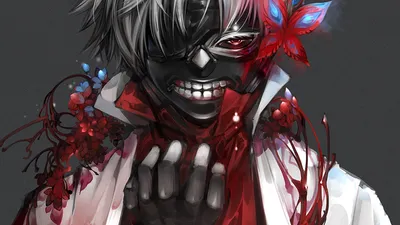 Ken Kaneki Tokyo Black/Dark Wallpaper 4K 1920x1080 Hd, Desktop, Wallpaper, Of, Ken, Kaneki, From, Tokyo, Ghoul, Showcasing, Intense, Dark, White, Gray, Ultrawide, Full HD