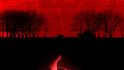 Moody Solitary Wallpaper Black/Dark Wallpaper 4K 1920x1080 Hd, Desktop, Wallpaper, Featuring, A, Solitary, Car, Silhouetted, Against, Dramatic, Red, Black, Brown, Ultrawide, Full HD