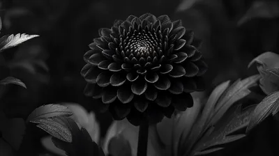 Dreamy Detailed Wallpaper Black/Dark Wallpaper 4K 4072x2280 A, Detailed, Close-up, Of, Dark, Textured, Flower, Sharp, Ultra, Quality, Making, Striking, Gray, Ultrawide, 4k