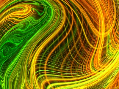 Abstract Psychedelic Fractal Abstract Wallpaper 4K 2048x1536 Abstract, Psychedelic, Fractal, With, Vivid, Orange, And, Green, Curves, Creating, Trippy, Flowing, Purple, Yellow, Landscape, Full HD