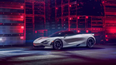 Radiant Silver Wallpaper Cars Wallpaper 4K 5120x2880 Silver, Mclaren, 720s, Sports, Vehicle, In, A, Neon-lit, Industrial, Garage, Ultra, Desktop, Gray, White, Ultrawide, 4k