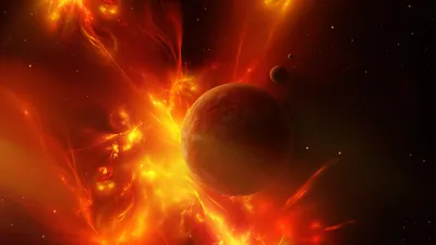 Sci Space Fiery Red Space Wallpaper 4K 1920x1080 Hd, Pc, Desktop, Wallpaper, Sci‑fi, Space, Scene, Of, Sci, Fiery, Red-orange, Nebula, Brown, Ultrawide, Full HD