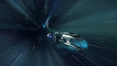 Prospector Star Citizen Ship Racing Space Wallpaper 4K 3840x2160 Prospector, Star, Citizen), Ship, Racing, Through, Streaking, Stars, Toward, Distant, Gray, Ultrawide, 4k