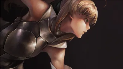 Vibrant Side Wallpaper Black/Dark Wallpaper 4K 1920x1080 Side-profile, Close-up, Of, Saber, Fate/stay, Night, In, Silver, Fate, Stay, Armor, Brown, Gray, Ultrawide, Full HD
