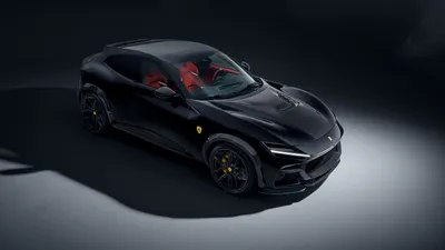 Sleek Black Purosangue Its Cars Wallpaper 4K 5120x2880 A, Sleek, Black, Ferrari, Purosangue, Showcasing, Its, Elegant, Design, Striking, Red, Interior, Gray, Ultrawide, 4k