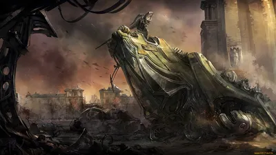 Sci Post Apocalyptic Depicting World Wallpaper 4K 1920x1080 Hd, Sci‑fi, Post-apocalyptic, Desktop, Wallpaper, Depicting, A, Ruined, Cityscape, Fallen, Futuristic, Armored, Gray, Brown, Ultrawide, Full HD