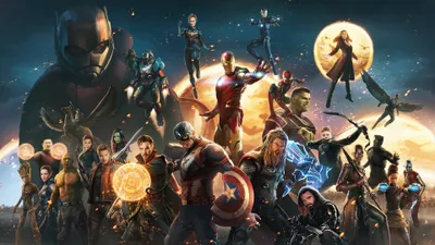 Avengers Endgame Characters Dynamic Abstract Wallpaper 4K 3840x2160 4K, Ultra, Hd, Pc, Desktop, Wallpaper, Featuring, Avengers, Endgame, Characters, Dynamic, Poses, Brown, Orange, Ultrawide