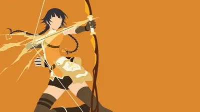 Misty Minimalist Wallpaper Minimal Wallpaper 4K 3840x2157 Minimalist, Soifon, Bleach, Anime, Hd, Desktop, Orange, Ultrawide, 4k