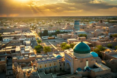 Uzbekistan Man City Sunset Aerial World Wallpaper 4K 2048x1365 Hd, Pc, Desktop, Wallpaper/background:, Of, An, Uzbekistan, Man-made, City, Sunset, Aerial, View, Gray, Ultrawide, Full HD