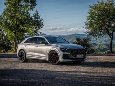 Radiant Sleek Wallpaper Cars Wallpaper 4K 7500x5625 A, Sleek, Audi, Rs, Q8, Parked, On, Scenic, Gravel, Road, Surrounded, Lush, Gray, Landscape, 4k