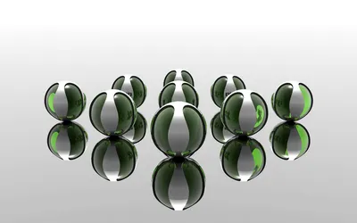 Misty Cgi Wallpaper Abstract Wallpaper 4K 1920x1200 Cgi, 3d, Abstract, Spheres, With, Green, Accents, Arranged, Symmetrical, Pattern, Reflective, Surface, White, Gray, Ultrawide, Full HD