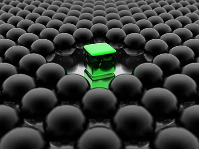 Abstract Unique Green Cube Surrounded Abstract Wallpaper 4K 1920x1440 Hd, Abstract, Desktop, Wallpaper, Featuring, A, Unique, Green, Cube, Surrounded, Pattern, Reflective, Gray, Landscape, Full HD