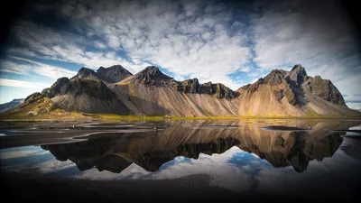 Natural Landscape Majestic Mountains Nature Wallpaper 4K 1920x1080 A, Stunning, Natural, Landscape, Featuring, Majestic, Mountains, Reflected, Calm, Body, Water, Set, White, Ultrawide, Full HD
