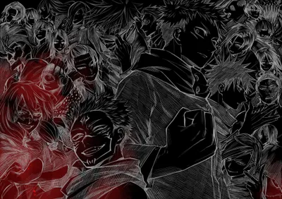 Stylized Monochrome Art Jujutsu Kaisen Abstract Wallpaper 4K 4217x2976 Hd, Desktop, Wallpaper, Featuring, Stylized, Monochrome, Art, Of, Jujutsu, Kaisen, Characters, Including, Brown, Gray, Landscape, 4k