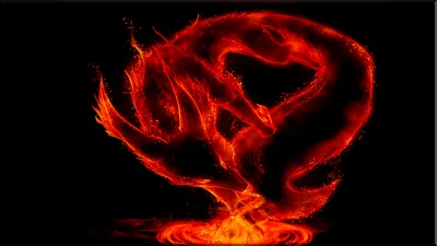 Misty Fantasy Wallpaper Black/Dark Wallpaper 4K 1920x1080 A, Striking, Fantasy, Wallpaper, Featuring, Fiery, Black, Fox, Vivid, Red, Flames, Swirling, Ultrawide, Full HD