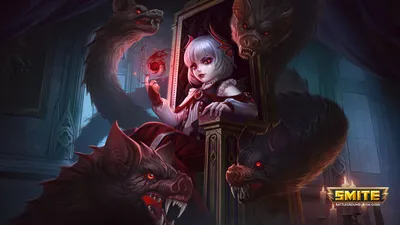 Scylla Smite Sits Games Wallpaper 4K 1920x1080 Scylla, From, Smite, Sits, On, A, Throne, Surrounded, Monstrous, Hounds, Showcasing, Dark, Gray, Black, Brown, Ultrawide, Full HD