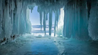 Sleek Winter Wallpaper Nature Wallpaper 4K 7680x4320 8k, Ultra, Hd, Winter, Cave, Scene, Showcasing, Nature’s, Nature, Icy, Stalactites, Frozen, Gray, Ultrawide, 4k