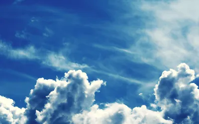 Vibrant Blue Sky Wispy Fluffy Nature Wallpaper 4K 1680x1050 Hd, Pc, Desktop, Wallpaper, Showcasing, A, Vibrant, Blue, Sky, Wispy, Clouds, Fluffy, Brown, Ultrawide
