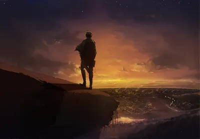 Levi Ackerman Attack Nature Wallpaper 4K 1366x950 Hd, Desktop, Wallpaper, Featuring, Levi, Ackerman, From, Attack, Titan, Standing, Cliff, Overlooking, Brown, Landscape