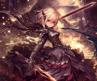 Vivid Anime Wallpaper Abstract Wallpaper 4K 1920x1604 Anime-style, Hd, Desktop, Wallpaper, Of, A, Woman, Warrior, Blonde, Short, Hair, Orange, Brown, Gray, White, Square, Full HD