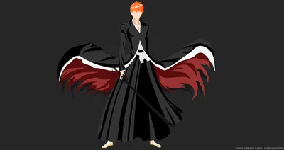 Minimalist Ichigo Kurosaki Anime Bleach Minimal Wallpaper 4K 8500x4500 Minimalist, Ichigo, Kurosaki, Anime, Bleach, Hd, Desktop, Black, Brown, Ultrawide, 4k