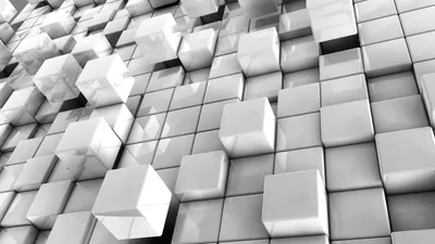 Bold Abstract Wallpaper Minimal Wallpaper 4K 1920x1080 Abstract, Geometric, Design, Featuring, A, Multitude, Of, White, Cubes, Dynamic, Arrangement, Creates, Gray, Ultrawide, Full HD