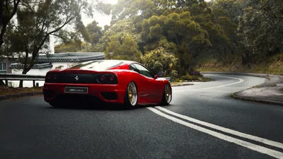 Calm Red Wallpaper Cars Wallpaper 4K 1920x1080 Red, Ferrari, 360, Modena, Supercar, Parked, On, A, Winding, Road, Surrounded, Lush, White, Gray, Ultrawide, Full HD