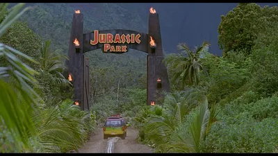 Vibrant Iconic Entrance Nature Wallpaper 4K 1920x1080 A, Vibrant, Hd, Wallpaper, Featuring, The, Iconic, Entrance, Jurassic, Park, Framed, Lush, Brown, Gray, Ultrawide, Full HD