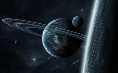 Misty Planet Wallpaper Space Wallpaper 4K 1920x1200 Planet, Space, Sci, Fi, Planetary, Ring, Hd, Desktop, Gray, Ultrawide, Full HD