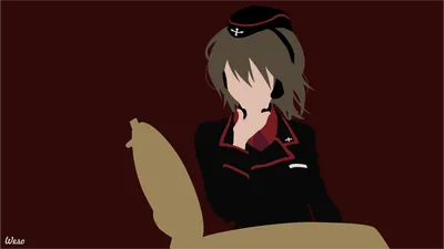 Misty Maho Wallpaper Minimal Wallpaper 4K 1924x1084 Maho, Nishizumi, Minimalist, Anime, Girls, Und, Panzer, Desktop, Black, Gray, Ultrawide, Full HD