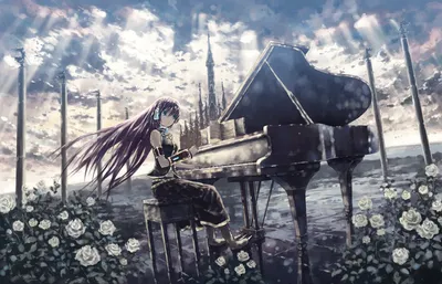 Epic Luka Wallpaper Nature Wallpaper 4K 1680x1079 Hd, Wallpaper, Featuring, Luka, Megurine, From, Vocaloid, Playing, Grand, Piano, Surrounded, Flowers, White, Ultrawide