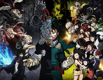 Vibrant Characters Hero Academia Dynamic Black/Dark Wallpaper 4K 5787x4516 Hd, Desktop, Wallpaper, Featuring, Vibrant, Characters, From, My, Hero, Academia, Dynamic, Action, Brown, Gray, Square, 4k