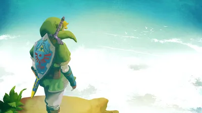 Vivid Link Wallpaper Nature Wallpaper 4K 1920x1080 Link, From, The, Legend, Of, Zelda, Skyward, Sword, Stands, Cliff, Overlooking, White, Ultrawide, Full HD