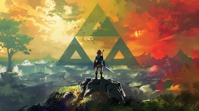 Character Link Legend Zelda Nature Wallpaper 4K 2912x1632 Hd, Wallpaper, Featuring, The, Character, Link, From, Legend, Zelda, Standing, Rock, Sword, White, Orange, Ultrawide, QHD