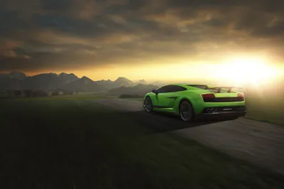 Vibrant Vibrant Wallpaper Cars Wallpaper 4K 2000x1333 A, Vibrant, Green, Lamborghini, Gallardo, Superleggera, Speeding, Down, Road, Sunset, Captured, High-definition, White, Brown, Ultrawide, Full HD