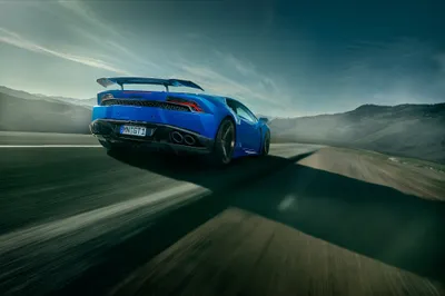 Blue Supercar Speeds Cars Wallpaper 4K 4096x2731 A, Blue, Lamborghini, Huracan, Supercar, Speeds, Along, Winding, Mountain, Road, Ultra, Desktop, Gray, Landscape, 4k